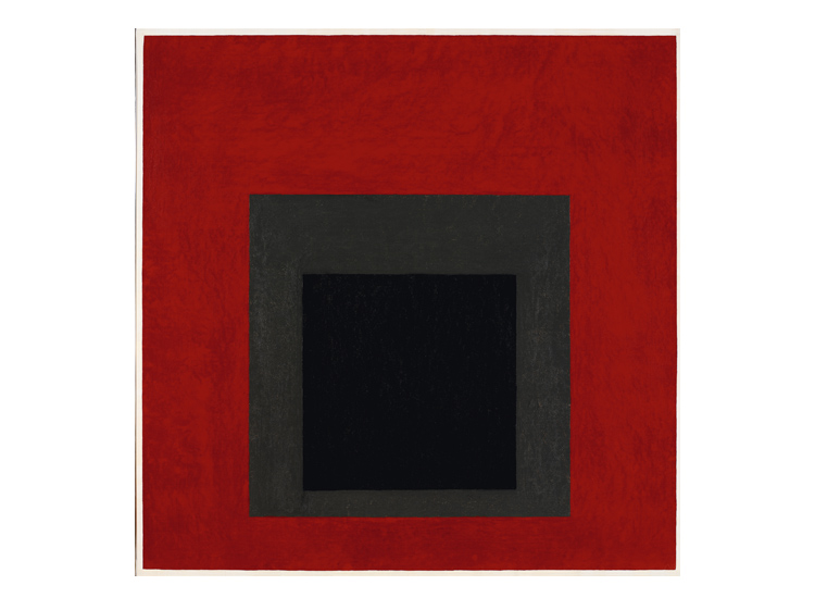 Josef Albers, Omaggio al quadrato (1968), olio su masonite. Josef Albers, Omaggio al quadrato (1968), olio su masonite.